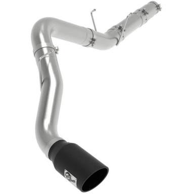 6.7 Cummins Large Bore-HD 5 Inch DPF-Back Exhaust With Black Tip | AFE 49-42078-B