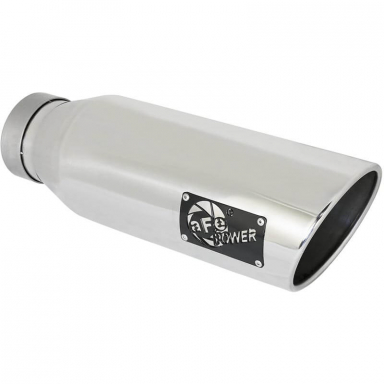4 Inch Mach Force-XP Polished SS Exhaust Tip | AFE 49T40601-P18