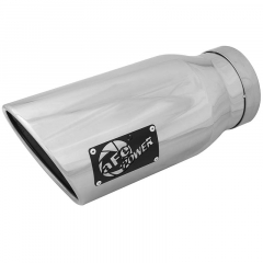 Polished 5 Inch Exhaust Tip Right Side Logo | AFE 49T50702-P15