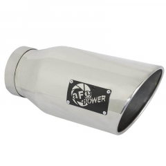 Polished 5 Inch Exhaust Tip Left Side Logo | AFE 49T50701-P15