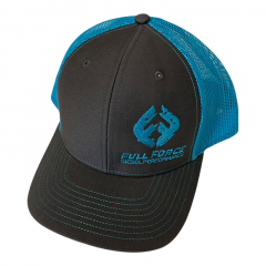 FFD Charcoal And Neon Blue Trucker Hat