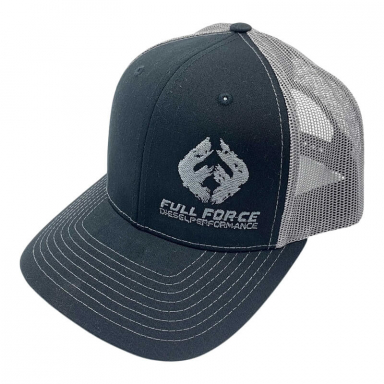 FFD Black And Charcoal Side Logo Trucker Hat