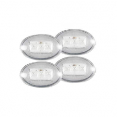 7.3 | 6.0 | 6.4 Powerstroke Clear 4-PC LED Dually Fender Lights Recon 264132CL