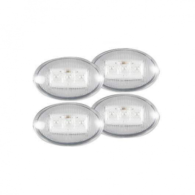 7.3 | 6.0 | 6.4 Powerstroke Clear 4-PC LED Dually Fender Lights Recon 264132CL