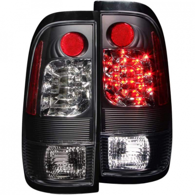 Powerstroke Black LED Tail Lights | Anzo 311027