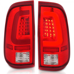 6.4 Powerstroke Chrome Red/Clear Lens LED Tail Lights | Anzo 311358