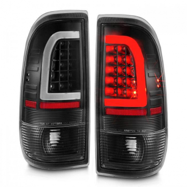 Powerstroke 1999-2007 Black Plank Style LED Tail Lights | Anzo 311377