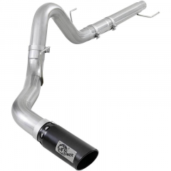3.0 Powerstroke Atlas 4 Inch Filter-Back Exhaust System With Black Tip | AFE 49-03106-B