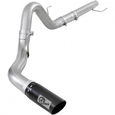 3.0 Powerstroke Atlas 4 Inch Filter-Back Exhaust System With Black Tip | AFE 49-03106-B