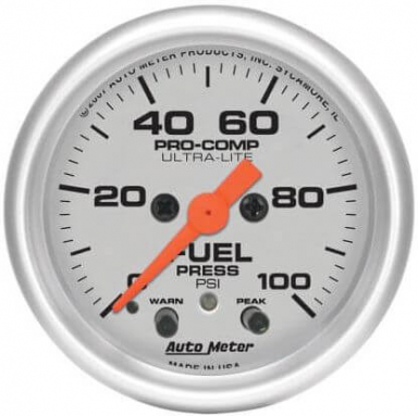 Ultra Lite 0-100 PSI Fuel Pressure Gauge | Auto Meter 4371