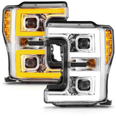6.7 Powerstroke Chrome Plank Style Switchback LED Projector Headlights Anzo 111578