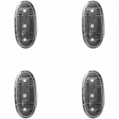 Super Duty Dually Clear 4-PC LED Dually Fender Lights Recon 264136CL