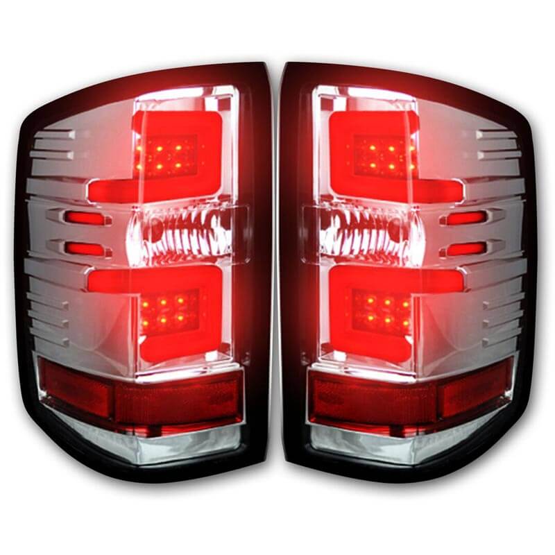 thumbnail image 2 of AM Autoparts LED Tail Light Set For Chevy & GMC Trucks (99-07) - Red & Clear Lens 2 of 5