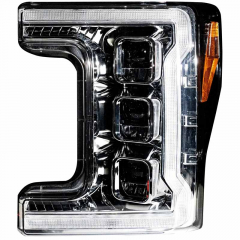 6.7 Powerstroke Chrome LED Projector Headlights With OLED DRL Recon 264372LEDCLCS