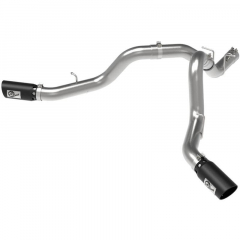 L5P Duramax Large Bore HD 4 Inch Dual Filter-Back Exhaust System | AFE 49-44126