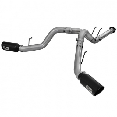 6.7 Powerstroke Large Bore HD Dual 4 Inch Filter-Back Exhaust | AFE 49-43065