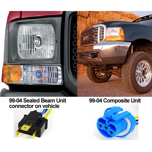 Super Duty 99-04 Anzo Crystal Headlight W|LED Strip (clear)