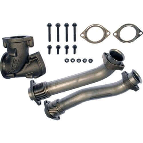 7.3 Powerstroke Bellowed Up Pipes - Full Force Diesel