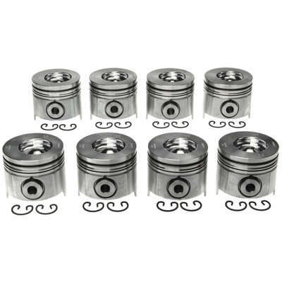 Mahle OE NAVI 7.3L DI Diesel V8 STD w/ PCR Piston With Rings Set (Set of 8)