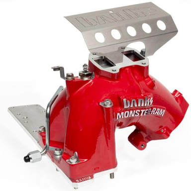 6.7 Cummins Banks Monster-Ram Intake With Billet Intake Plate & Heater Grid (Red Powder-Coat)