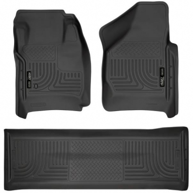 6.4 Powerstroke Weatherbeater Front & Back Floor Liners Husky Liners 9838