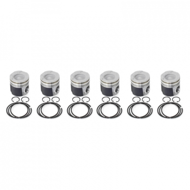 6.7 Cummins Fly Cut Ceramic Coated Piston Kit Industrial Injection PDM-3732FCC