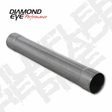 4 Inch Aluminized Muffler Delete Pipe 4x4x27 | Diamond Eye 510204