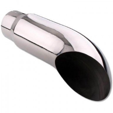 4" Polished Turn Down Exhaust Tip | Diamond Eye 4418TD