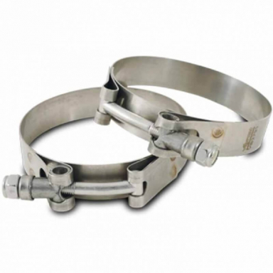 Vibrant 2804 6" Stainless Steel T-Bolt Clamps (Pack Of 2)